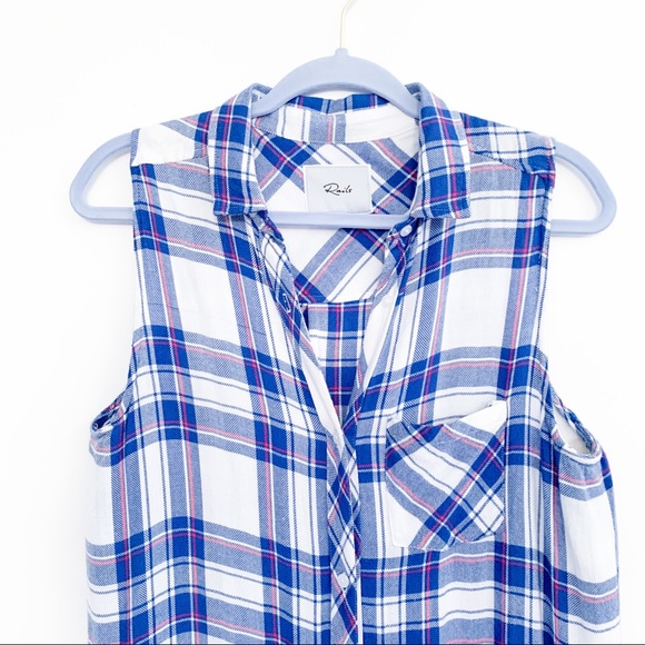 Rails Jordyn Sleeveless Tunic White/Blue/Raspberry - Picture 4 of 8